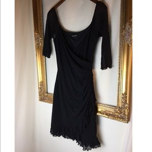 Betsey Johnson Ruffled Wrap Dress